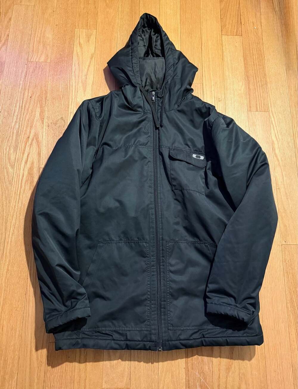 Oakley Winter Jacket Size Large Black Hooded